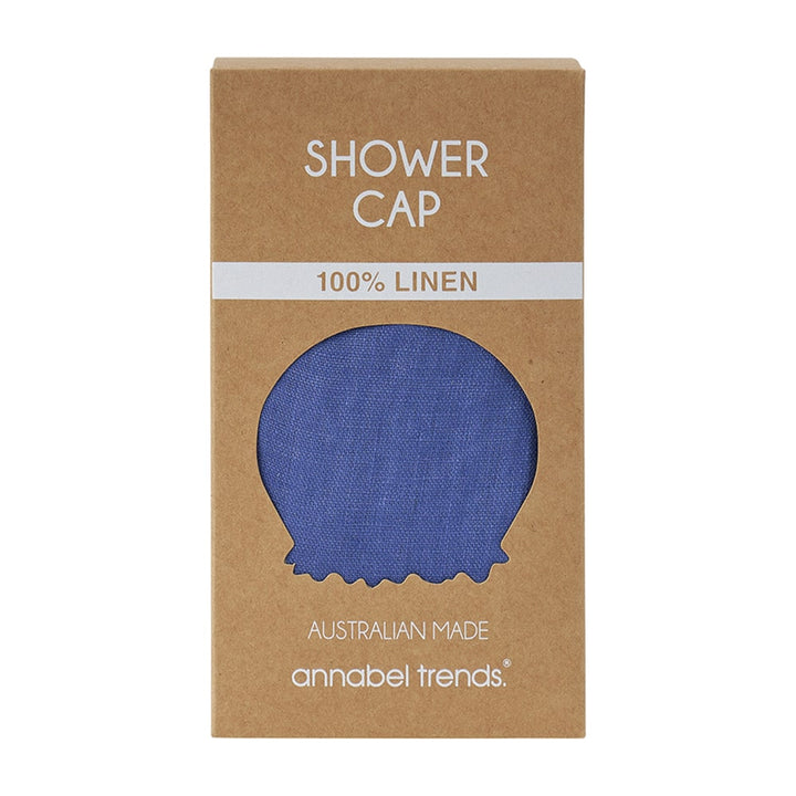 Shower Cap - Linen - Pacific Blue