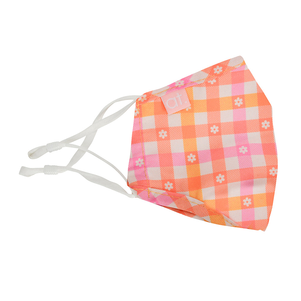 Small Adult / Kids Face Mask - Contoured - Daisy Gingham
