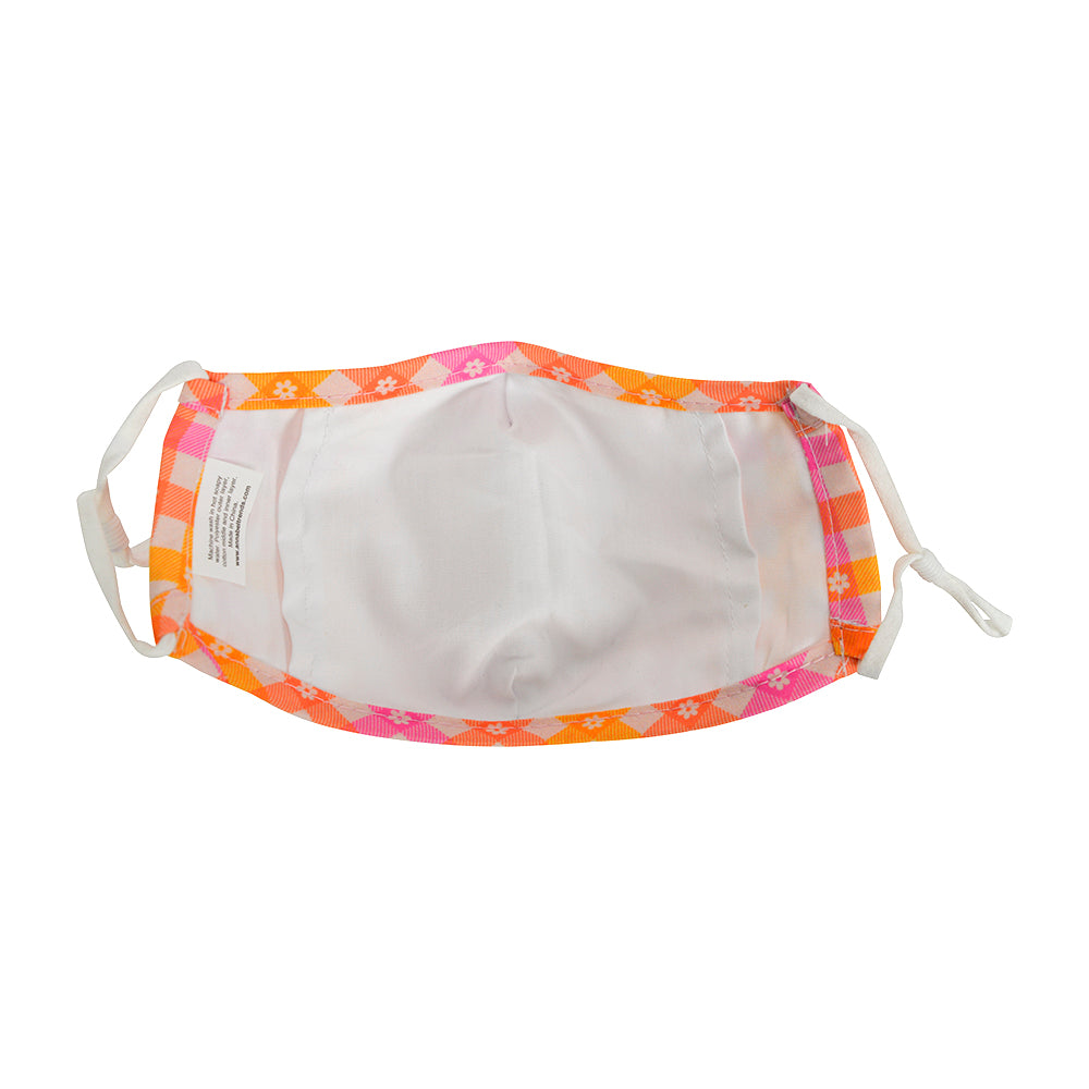 Small Adult / Kids Face Mask - Contoured - Daisy Gingham