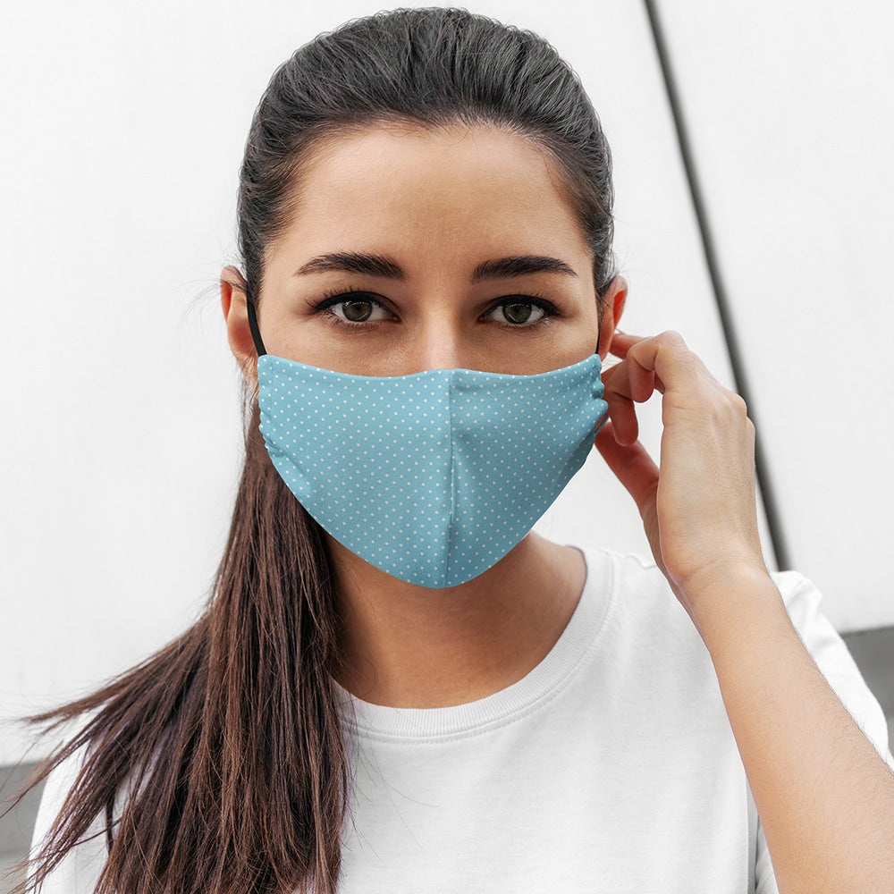 face mask - blue dot