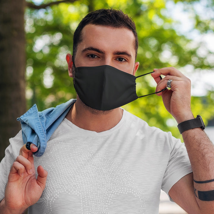 Face Mask - Contoured - Paisley Black