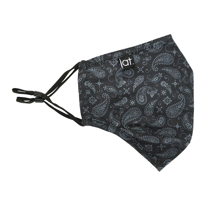 Face Mask - Contoured - Paisley Black