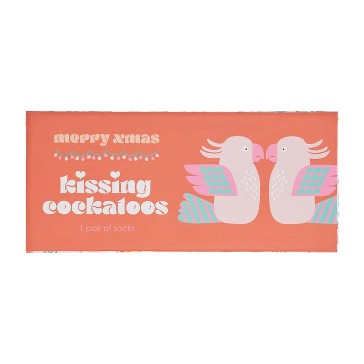 Kissing Cockatoo Christmas Boxed socks