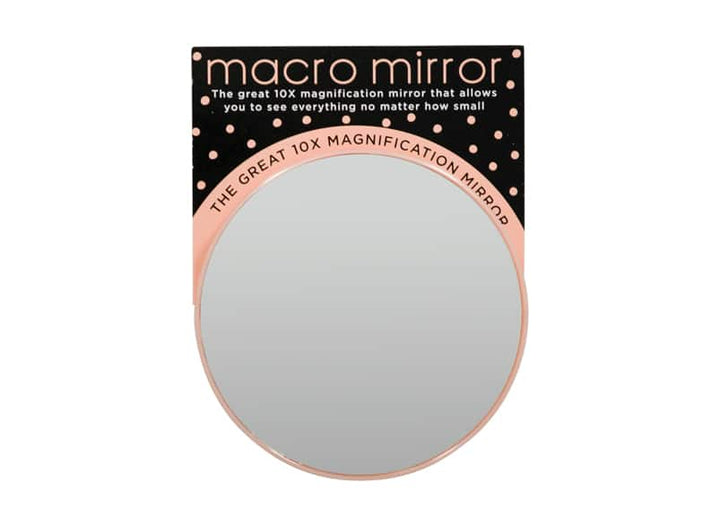 Annabel Trends Macro mirror with 10x magnification and suction caps on the back to stick to your regular mirror