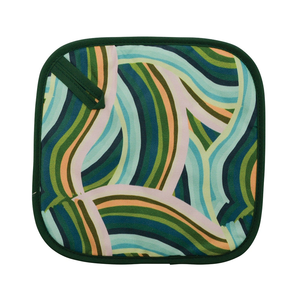 Pot Holder - Cotton - Curved Lines