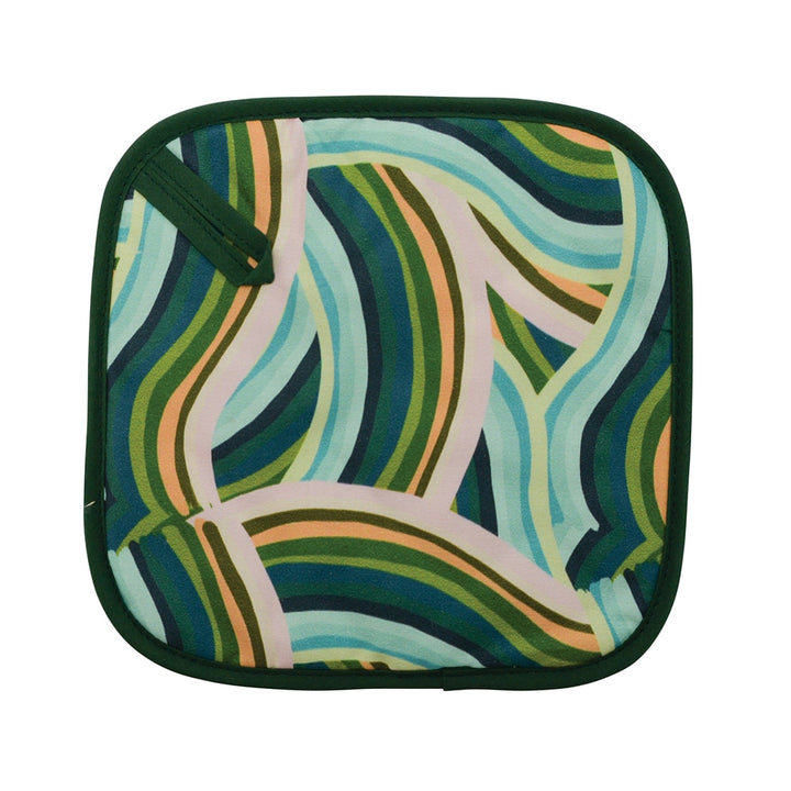 Pot Holder - Cotton - Curved Lines