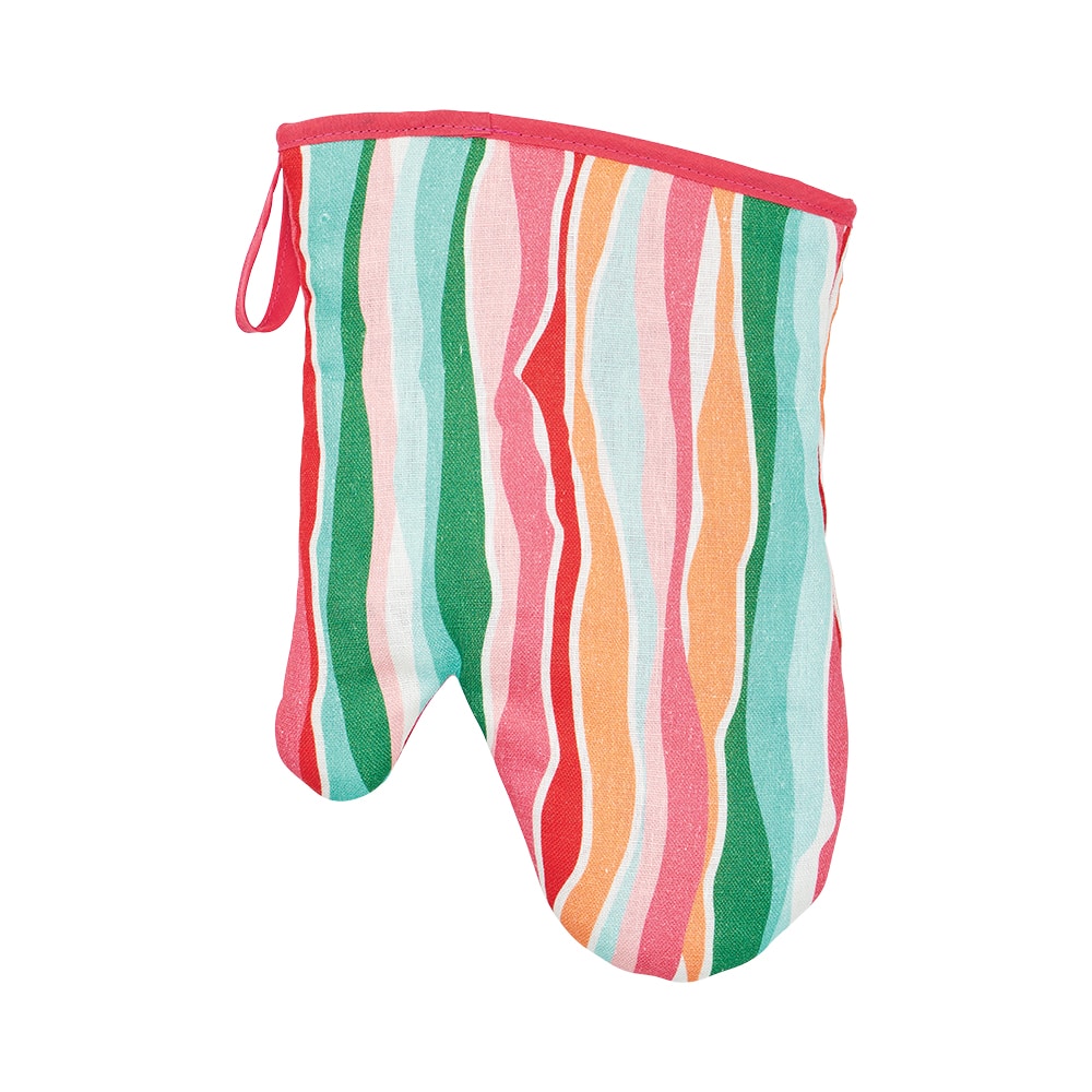 Oven Mitt - Single - Linen - Sherbet Ribbons