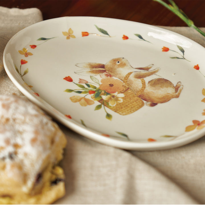 Easter Ceramic Plate - Some Bunny Loves You