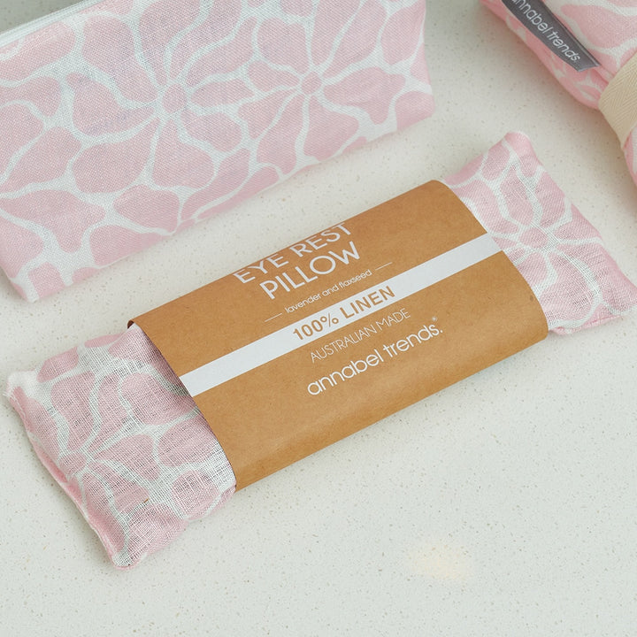 Eye Rest Pillow - Linen - Pink Petal Floral