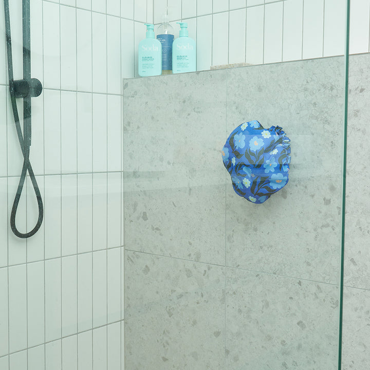 Shower Cap - Linen - Nocturnal Blooms