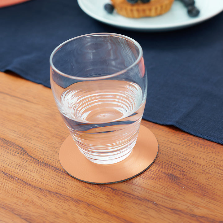 Coaster Set Round - Recycled Leather