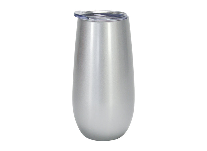 Sparkling flute tumbler in silver