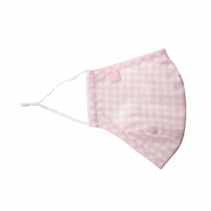 pink gingham face mask