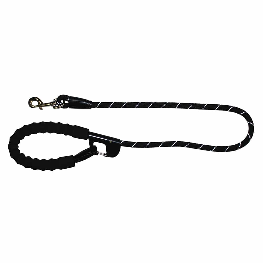 snap and stay leash - black
