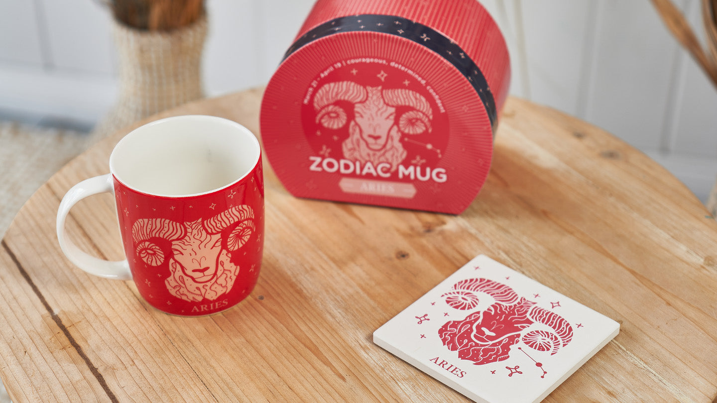 Zodiac Ceramic Coaster and Mug