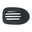 Black plastic hair clip on a white background