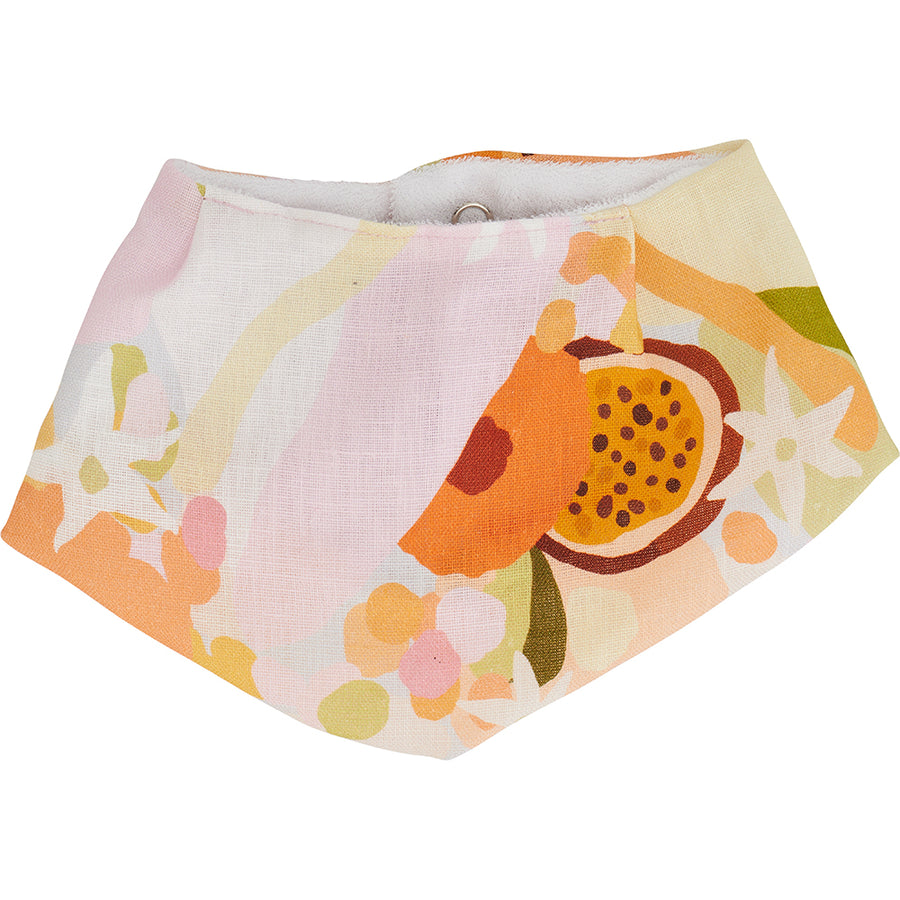 Baby's Bandana Bib. Linen. Tutti Fruitti