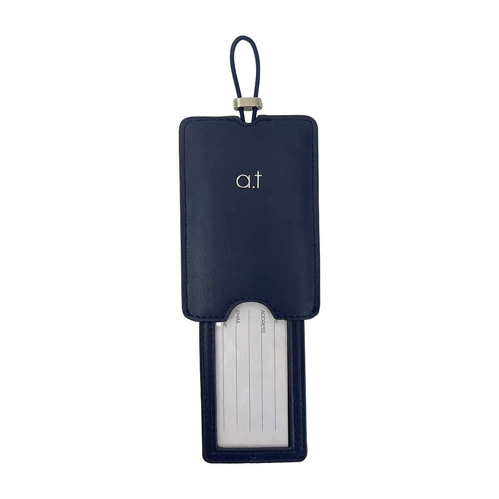 Stripe Navy Luggage tag