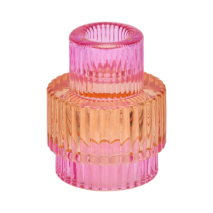 Jewel Candle Holder Large - Orange
