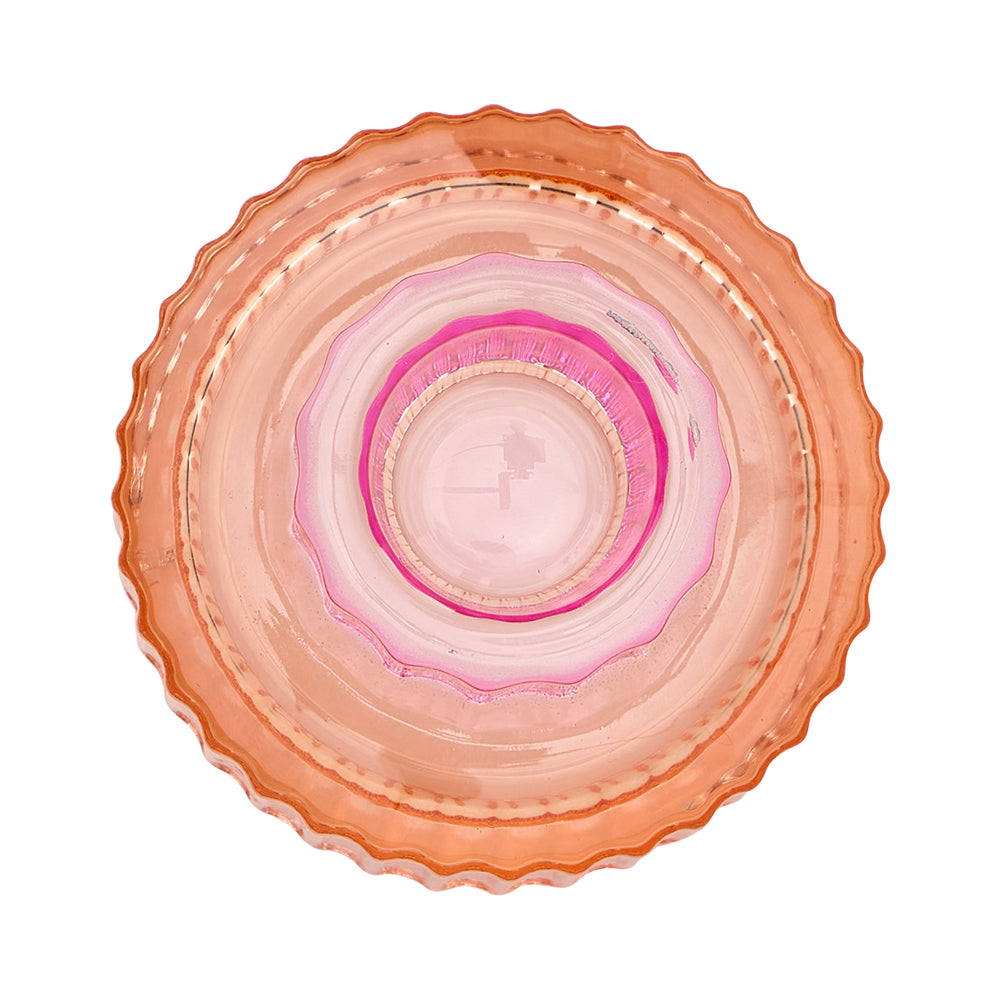 Jewel Candle Holder Small -Orange