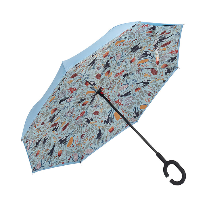 Reverse Umbrella - magpie floral