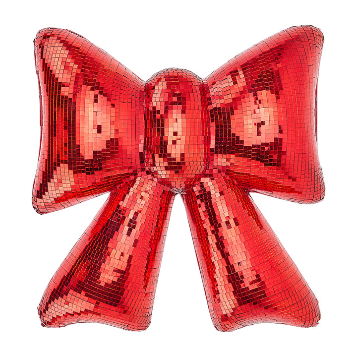 Xmas Disco Door Bow - Red