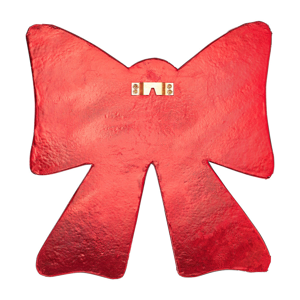 Xmas Disco Door Bow - Red