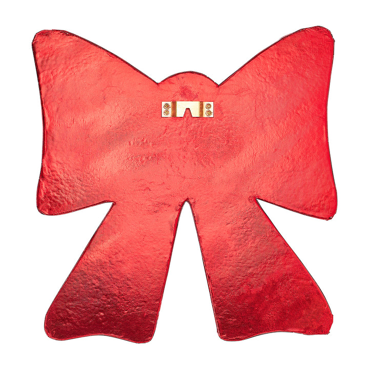 Xmas Disco Door Bow - Red