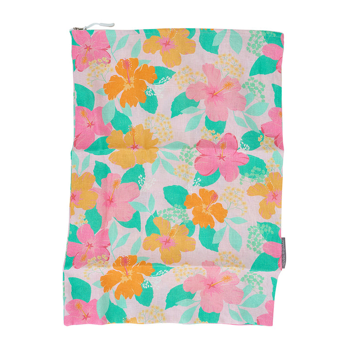 Laundry Bag - Linen - Hibiscus