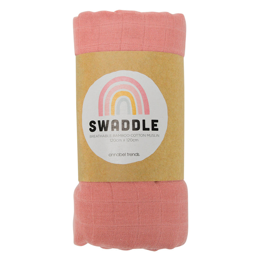 Muslin Swaddle - coral