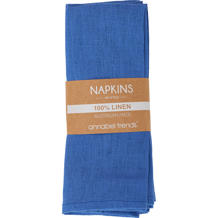 Napkin Set - Linen - Azure Blue