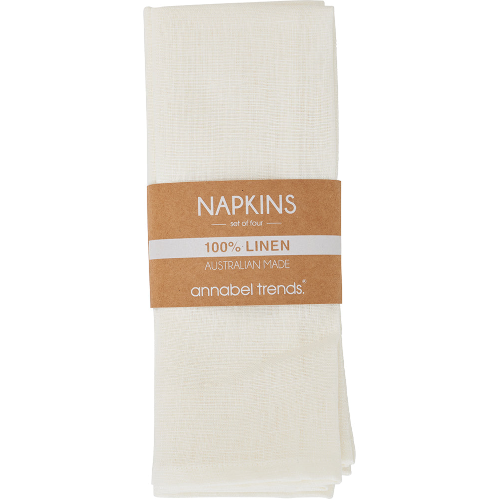 Napkin Set - Linen - White
