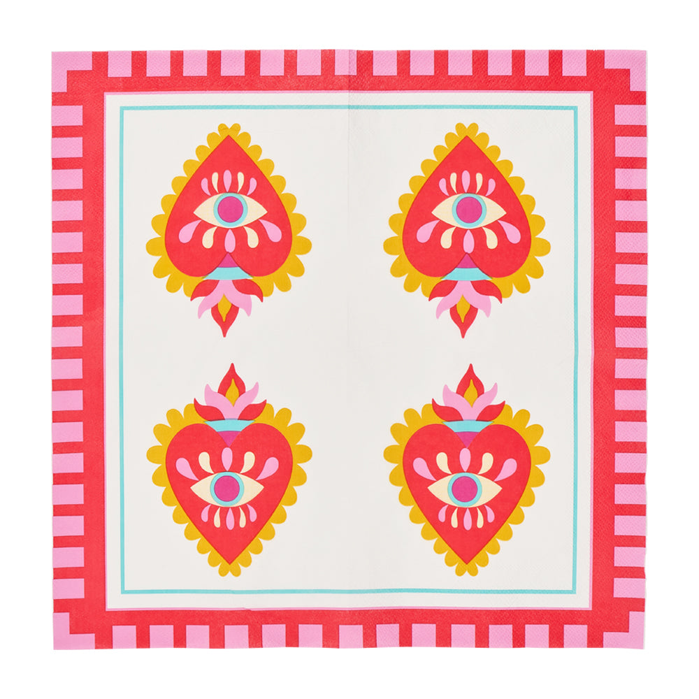 Annabel Trends Paper Napkins fiesta heart