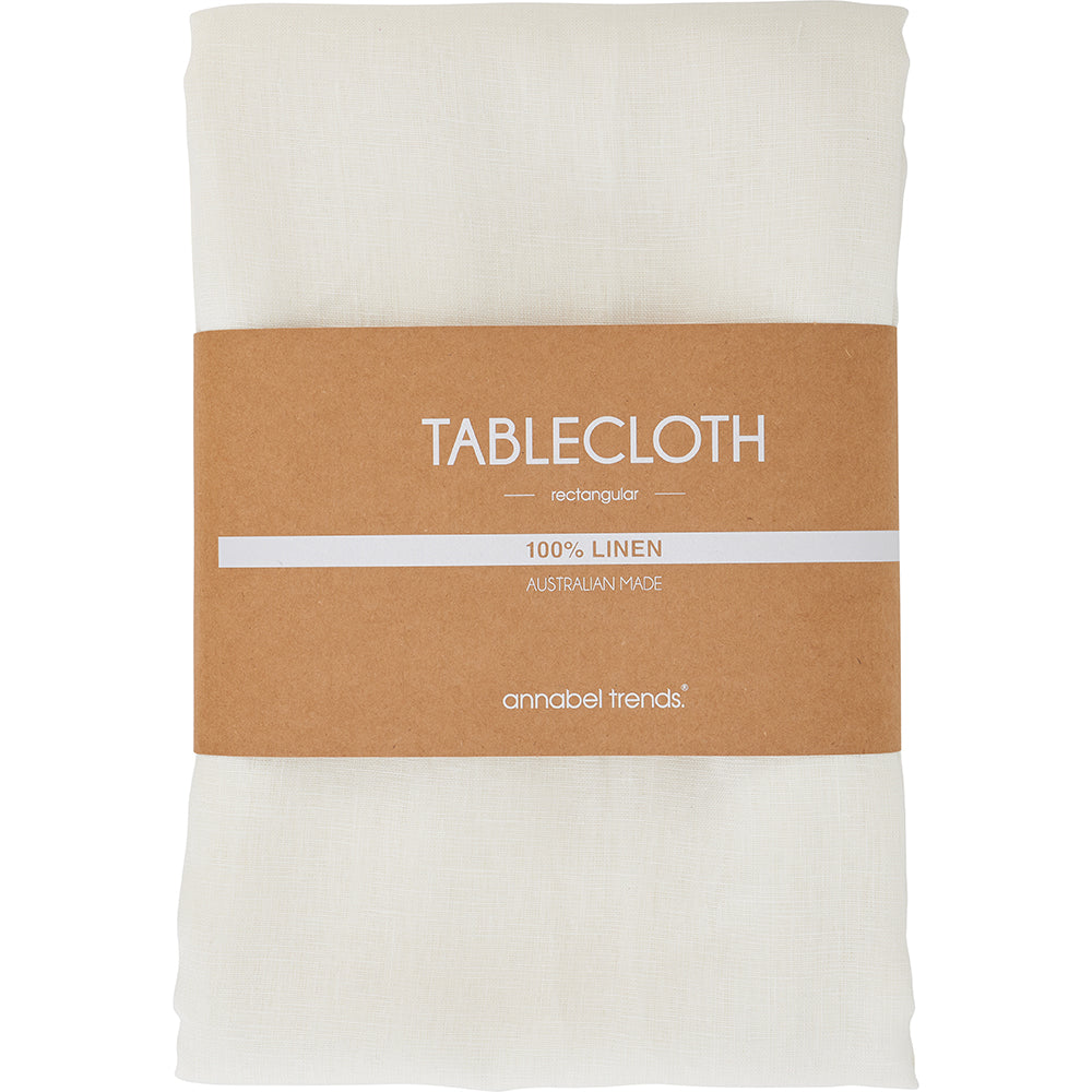 Tablecloth - Linen - White - Large 138cm x 300cm