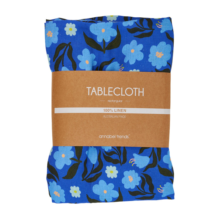 Tablecloth - Linen - Nocturnal Blooms - Large 138cm x 300cm