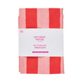 Tablecloth - Linen Cotton - Red Stripe - Medium 138cm x 240cm