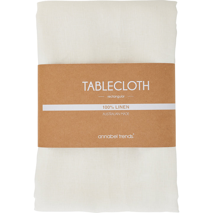 Tablecloth - Linen - White - Medium 138cm x 240cm