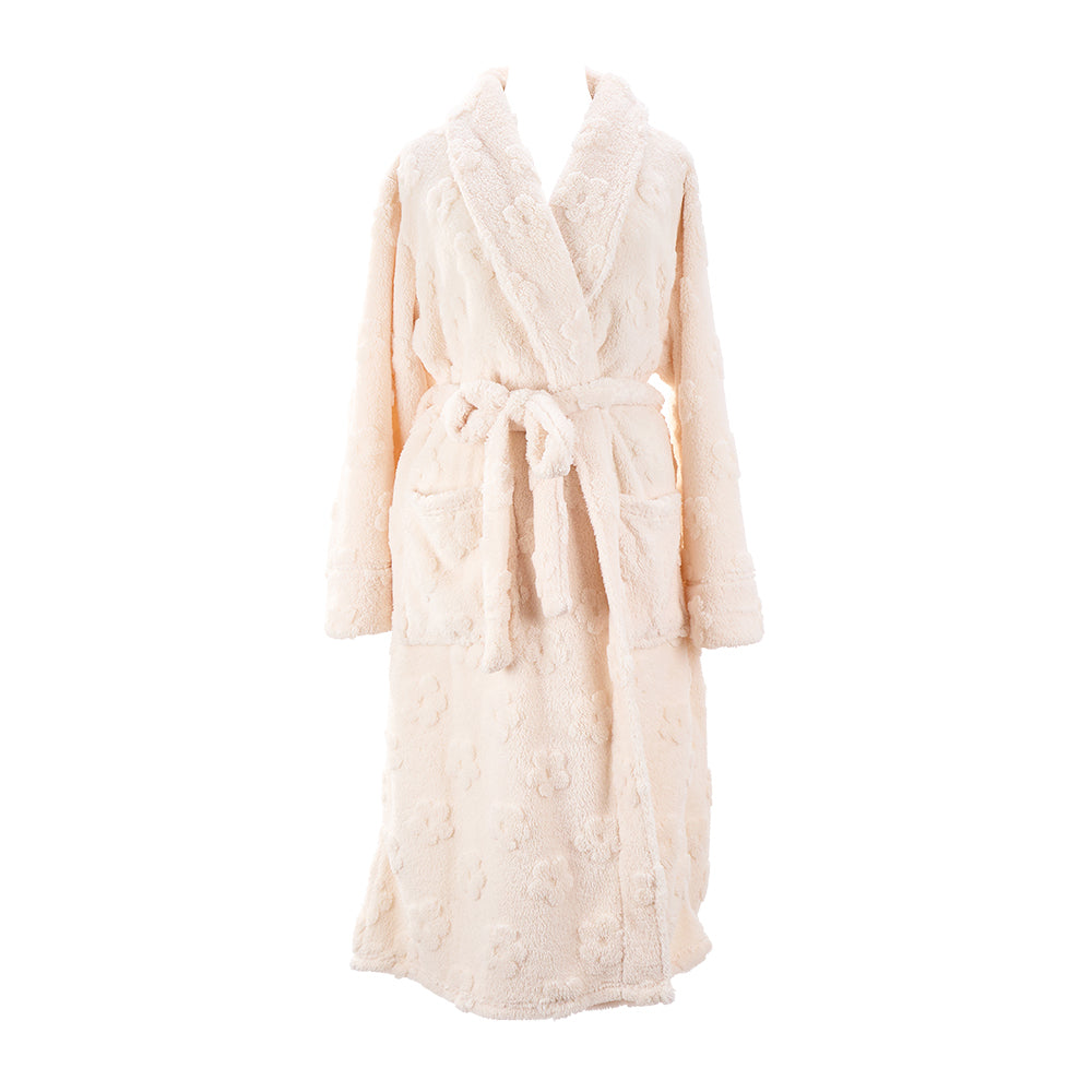 Bath Robe - Cosy Luxe - Embossed Flower