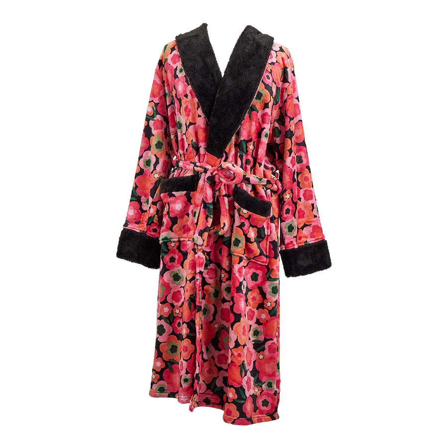 Cosy Luxe Midnight Blooms Robe