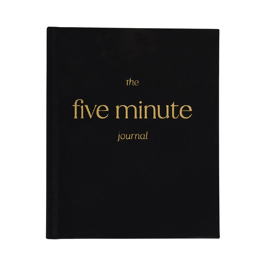 Five minute journal - cotton covered - black