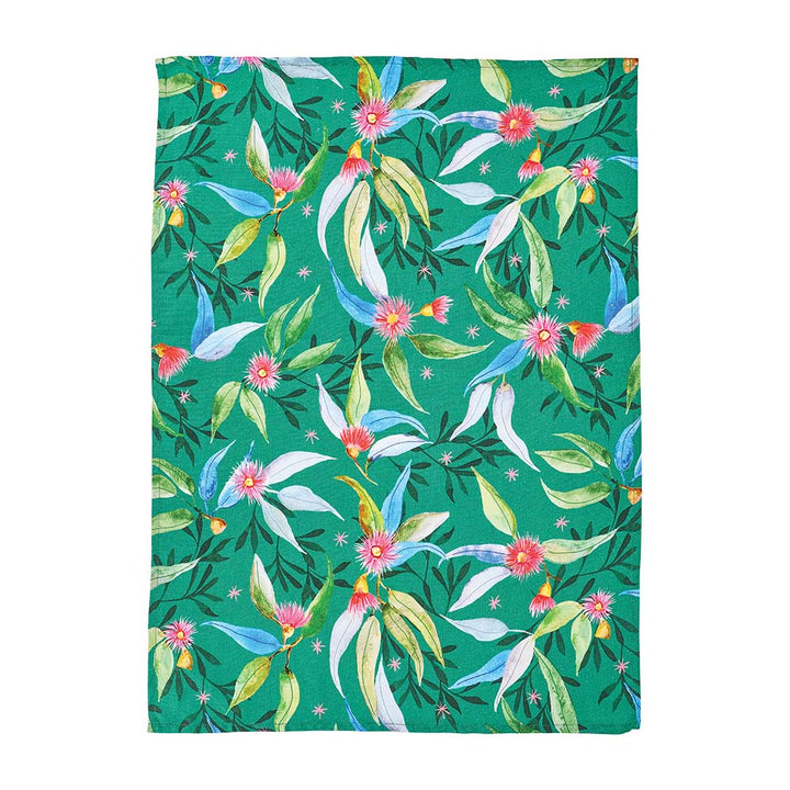 Tea Towel - Linen Cotton - Gum Blossom