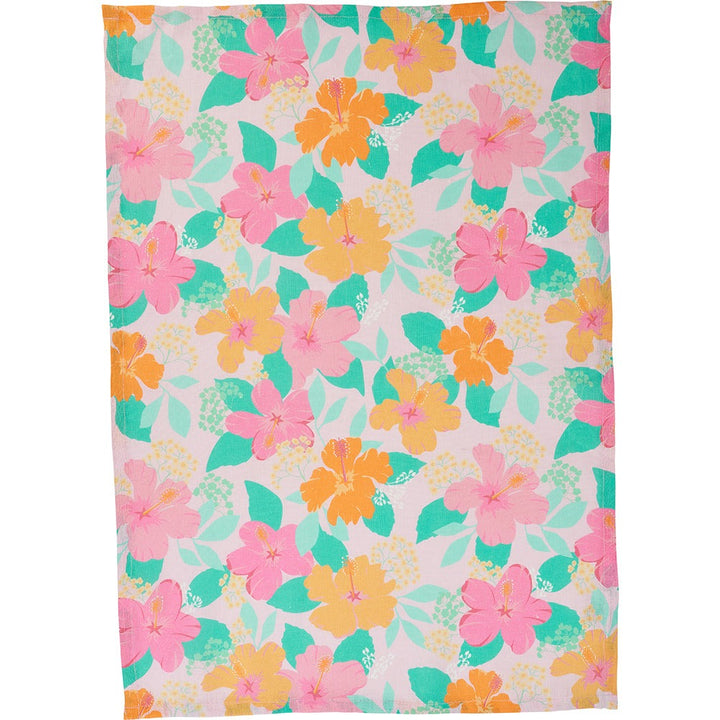 Tea Towel - Linen - Hibiscus