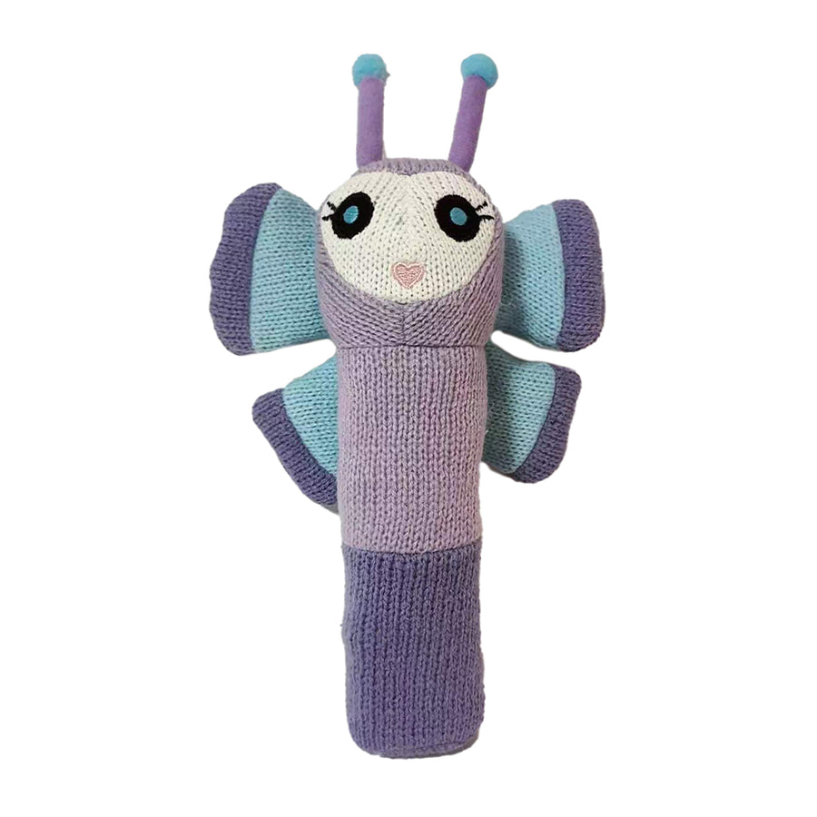 ANNABEL TRENDS KNIT HAND RATTLE - BUTTERFLY
