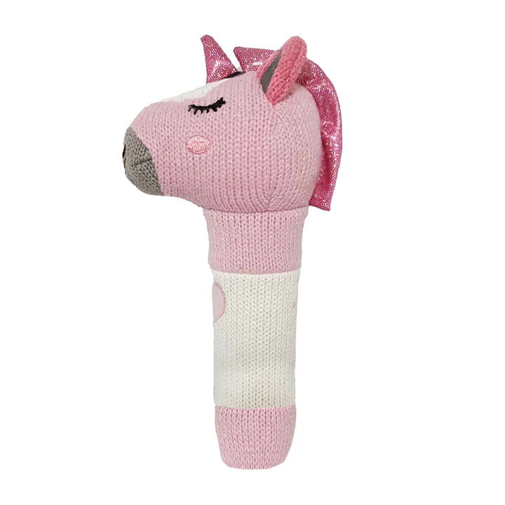 ANNABEL TRENDS KNIT HAND RATTLE - UNICORN