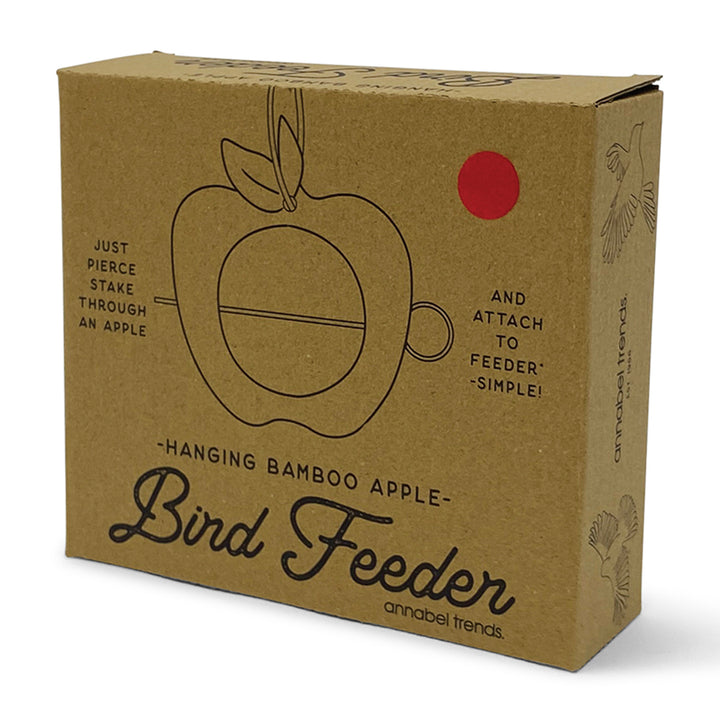 Bamboo Bird Feeder - Red Apple
