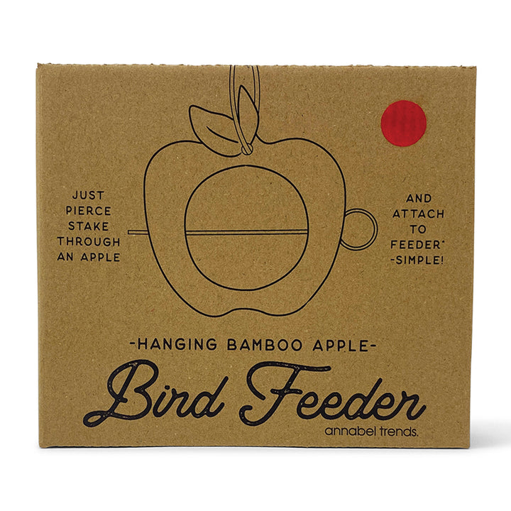 Bamboo Bird Feeder - Red Apple