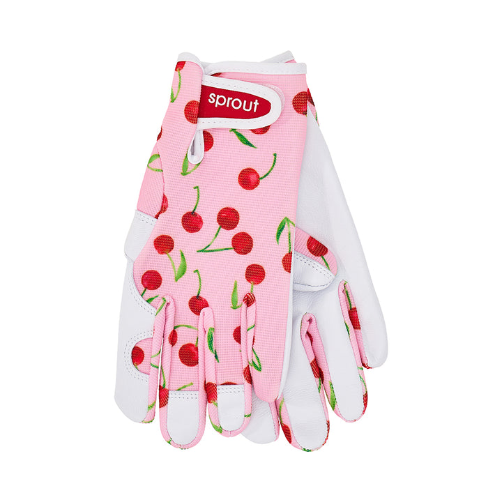 Sprout Goatskin Gloves - Printed Design