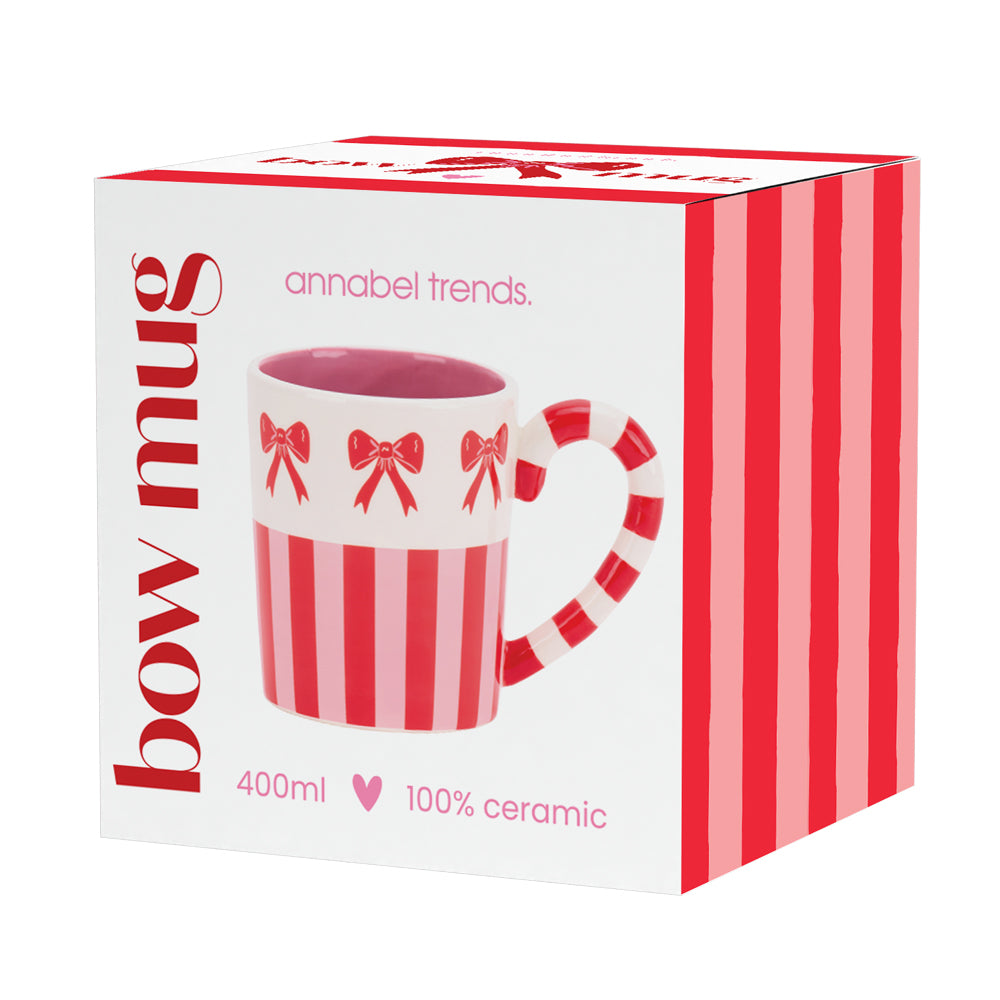 Ceramic Mug - Bow & Stripe
