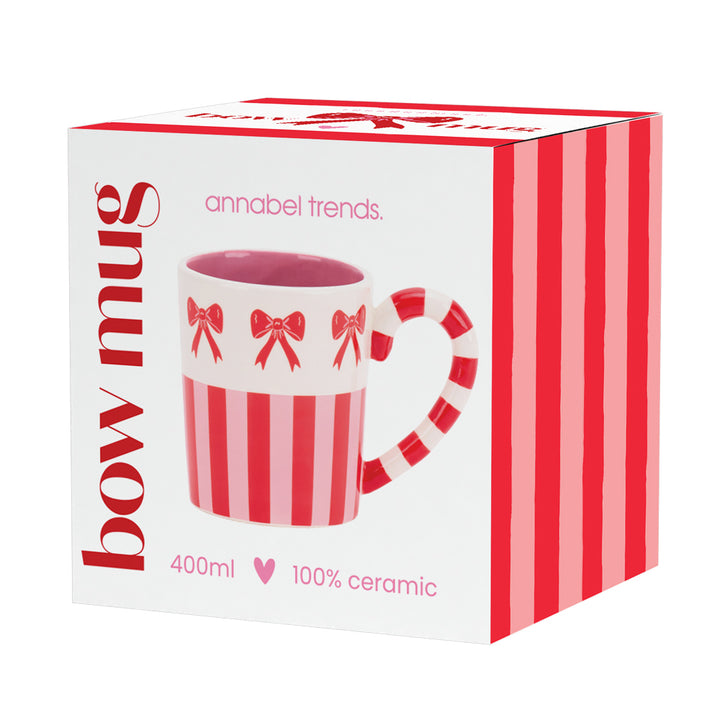 Ceramic Mug - Bow & Stripe