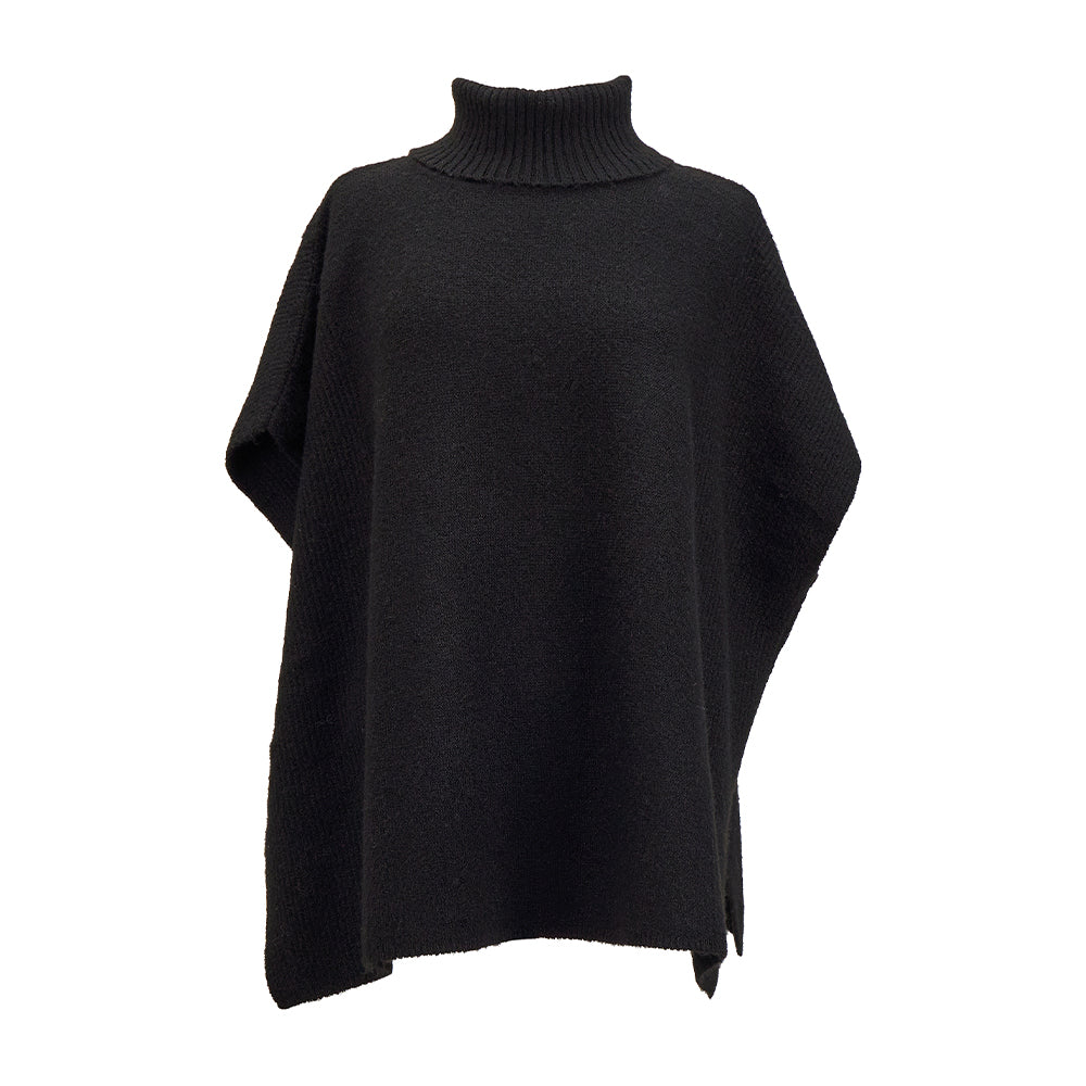 Annabel Trends Knit Polar neck topper - black